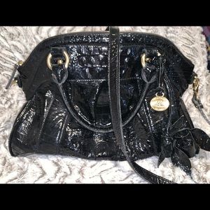 Black Leather Brahmin Bag